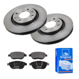 ATE Bremsesæt, skivebremser 142021804 foraksel ventileret 266mm 22mm for PEUGEOT CITROËN VAUXHALL OPEL