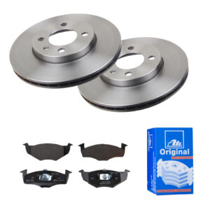 ATE Bremsesæt, skivebremser 142021824 foraksel ventileret 256mm 20mm for SEAT SKODA VAG
