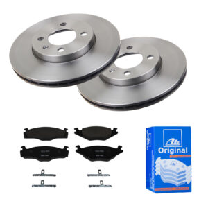 ATE Bremsesæt, skivebremser 142021825 foraksel ventileret 256mm 20mm for VAG SEAT