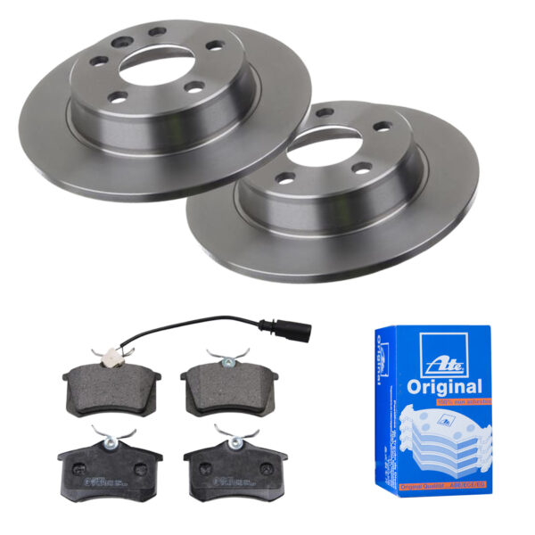 ATE Bremsesæt, skivebremser 142021843 bagaksel fuld 268mm 10mm for FORD SEAT VAG