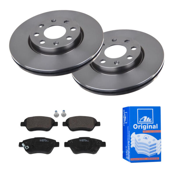 ATE Bremsesæt, skivebremser 142021846 foraksel ventileret 257mm 22mm for VAUXHALL OPEL FIAT