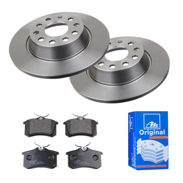 ATE Bremsesæt, skivebremser 142021858 bagaksel fuld 282mm 12mm for PEUGEOT CITROËN VAG SKODA SEAT