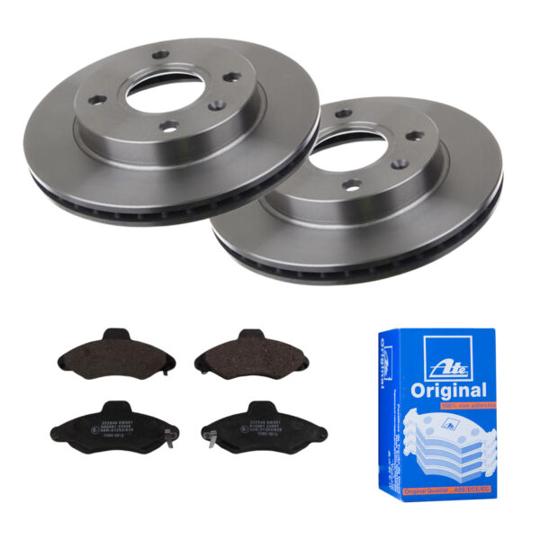 ATE Bremsesæt, skivebremser 142021866 foraksel ventileret 239mm 20mm for FORD