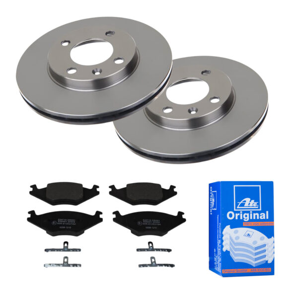 ATE Bremsesæt, skivebremser 142021882 foraksel ventileret 239mm 20mm for VAG