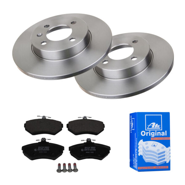ATE Bremsesæt, skivebremser 142021934 foraksel fuld 255mm 12mm for SEAT VAG