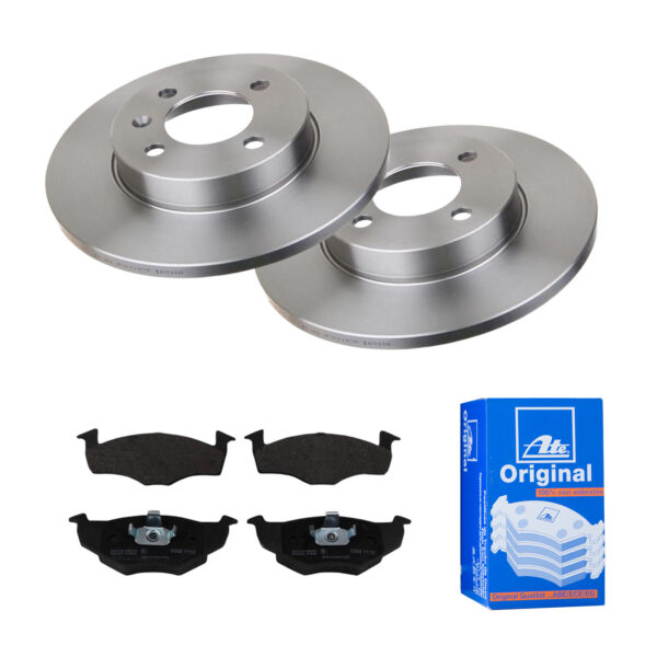 ATE Bremsesæt, skivebremser 142021937 foraksel fuld 255mm 12mm for SEAT VAG
