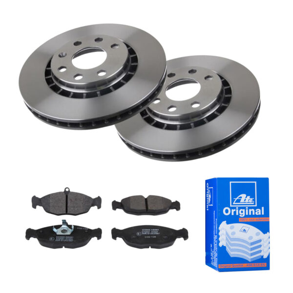 ATE Bremsesæt, skivebremser 142021944 foraksel ventileret 256mm 24mm for VAUXHALL OPEL DAEWOO
