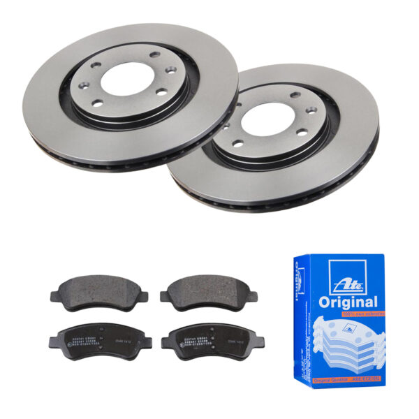 ATE Bremsesæt, skivebremser 142022023 foraksel ventileret 266mm 20mm for PEUGEOT CITROËN