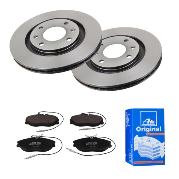 ATE Bremsesæt, skivebremser 142022025 foraksel ventileret 266mm 20mm for PEUGEOT CITROËN