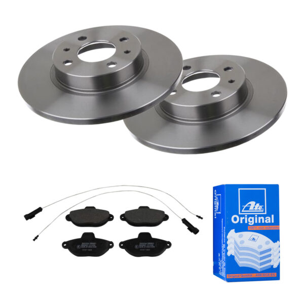ATE Bremsesæt, skivebremser 142022031 foraksel fuld 257mm 12mm for FIAT