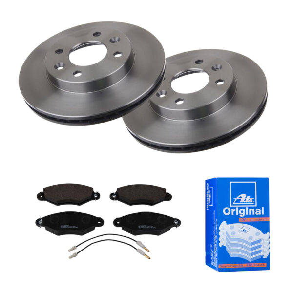 ATE Bremsesæt, skivebremser 142022079 foraksel ventileret 238mm 20mm for CITROËN RENAULT NISSAN