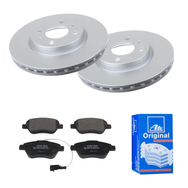 ATE Bremsesæt, skivebremser 142022085 foraksel ventileret 257mm 22mm for PEUGEOT CITROËN FIAT