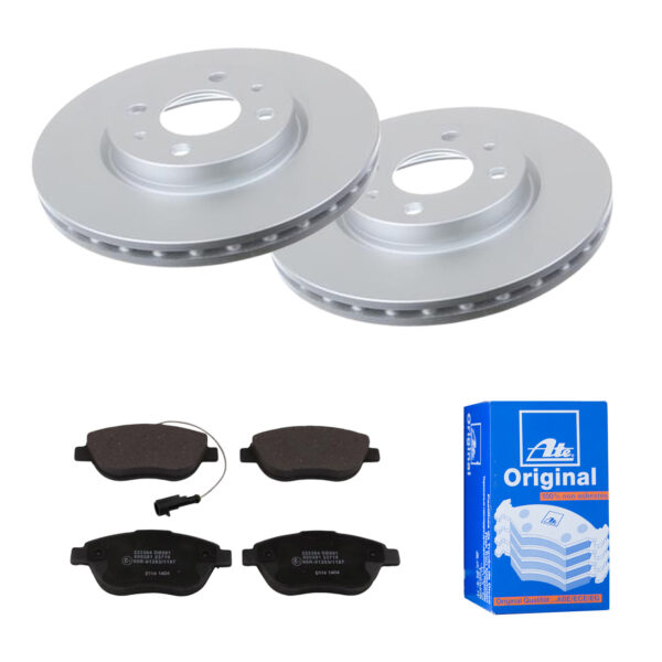 ATE Bremsesæt, skivebremser 142022087 foraksel ventileret 257mm 22mm for PEUGEOT CITROËN FIAT