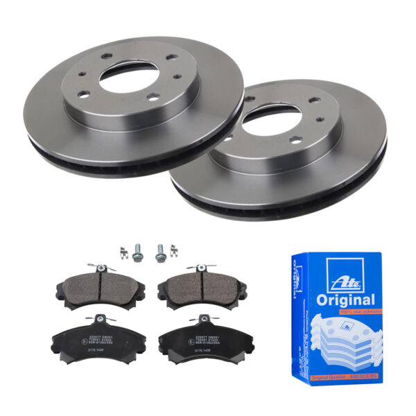 ATE Bremsesæt, skivebremser 142022158 foraksel ventileret 256mm 24mm for VOLVO MITSUBISHI HYUNDAI