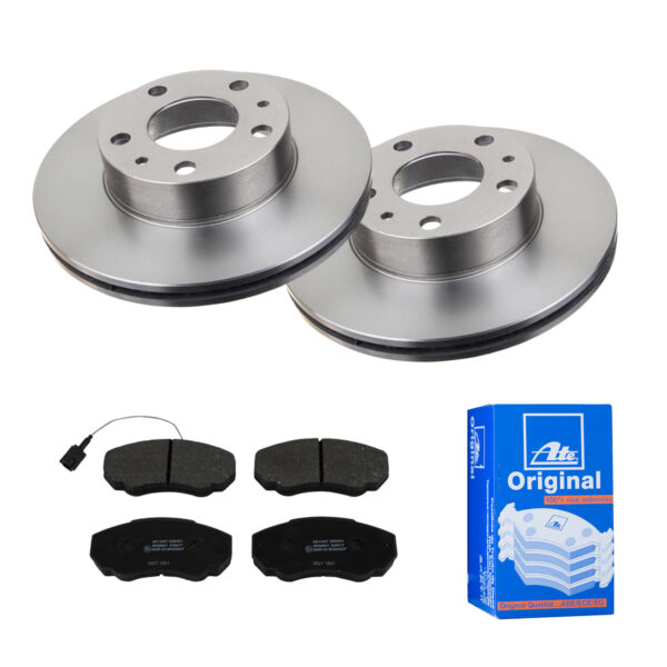 ATE Bremsesæt, skivebremser 142022186 foraksel ventileret 280mm 24mm for PEUGEOT CITROËN FIAT