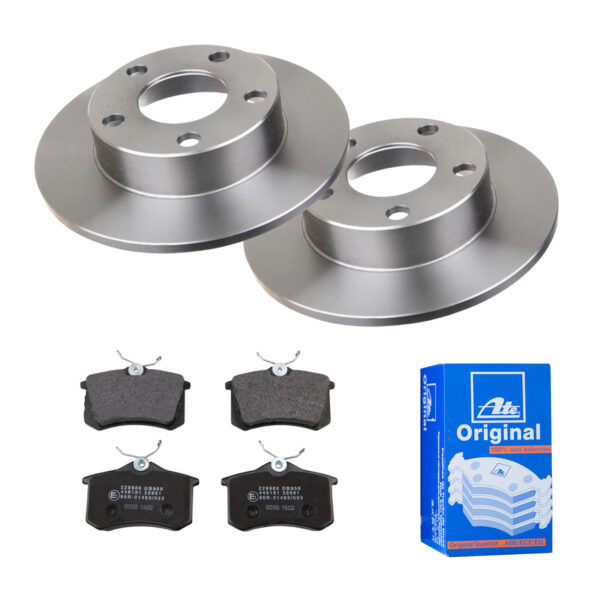 ATE Bremsesæt, skivebremser 142022207 bagaksel fuld 245mm 10mm for PEUGEOT CITROËN VAG SEAT SKODA