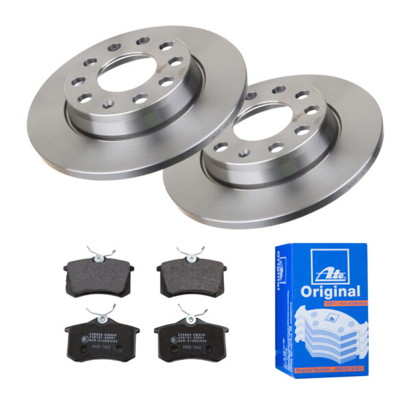ATE Bremsesæt, skivebremser 142022293 bagaksel fuld 255mm 12mm for VAG SKODA