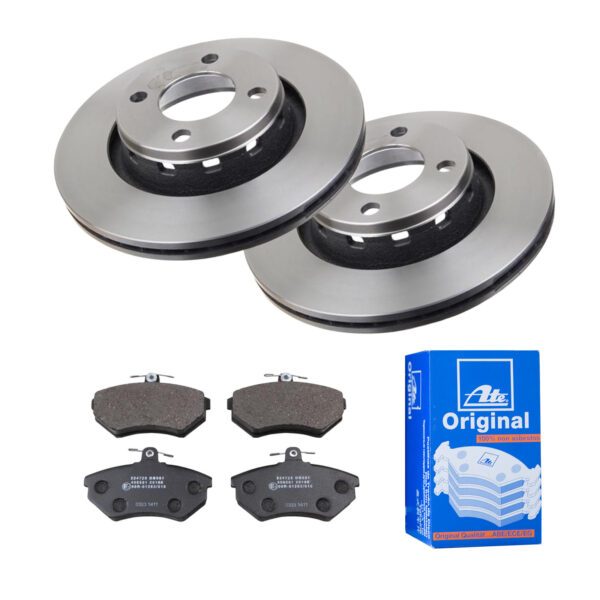ATE Bremsesæt, skivebremser 142022296 foraksel ventileret 280mm 22mm for VAG