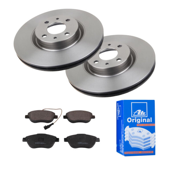 ATE Bremsesæt, skivebremser 142022309 foraksel ventileret 284mm 22mm for PEUGEOT CITROËN VAUXHALL FIAT OPEL