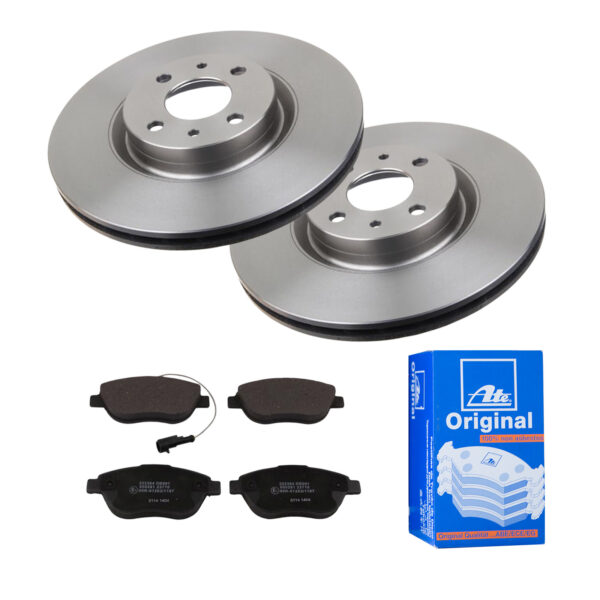 ATE Bremsesæt, skivebremser 142022310 foraksel ventileret 284mm 22mm for PEUGEOT CITROËN FIAT