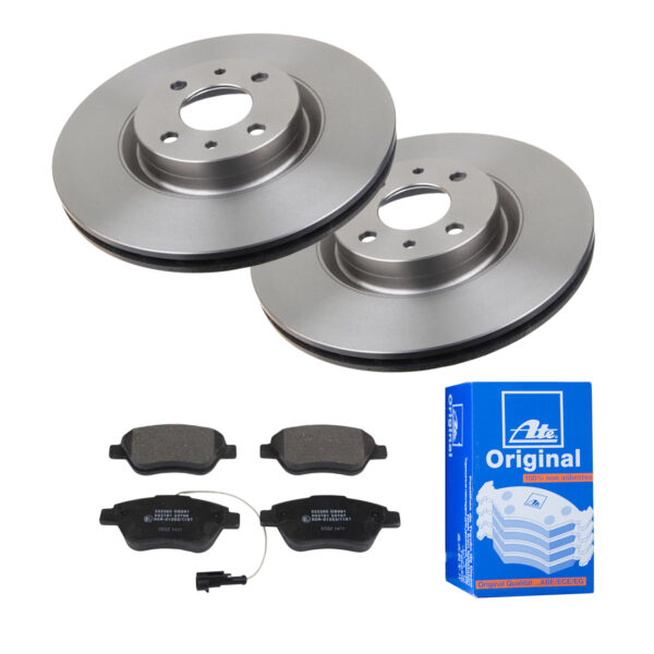 ATE Bremsesæt, skivebremser 142022315 foraksel ventileret 284mm 22mm for PEUGEOT CITROËN FIAT