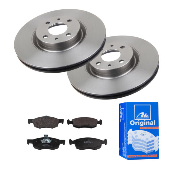 ATE Bremsesæt, skivebremser 142022317 foraksel ventileret 284mm 22mm for PEUGEOT CITROËN FIAT