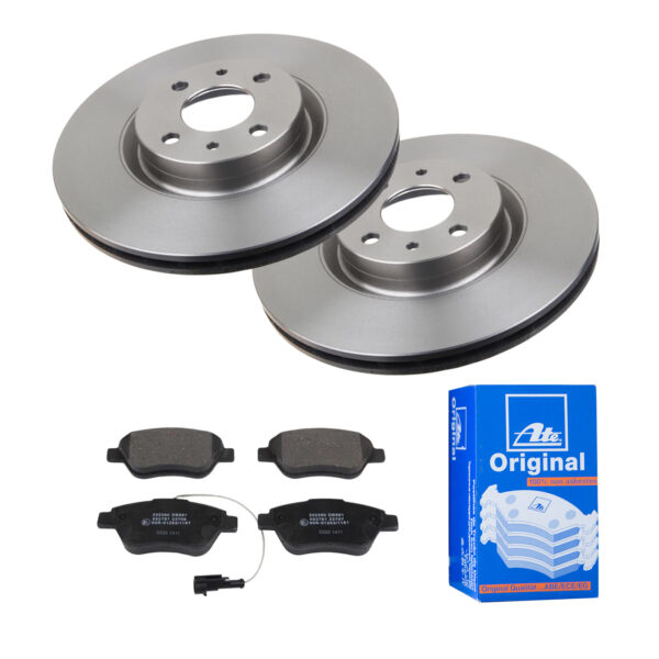 ATE Bremsesæt, skivebremser 142022318 foraksel ventileret 284mm 22mm for PEUGEOT CITROËN FIAT
