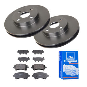 ATE Bremsesæt, skivebremser 142022328 foraksel ventileret 255mm 25mm for TOYOTA