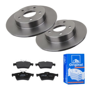 ATE Bremsesæt, skivebremser 142022350 bagaksel fuld 278mm 10mm for NISSAN RENAULT