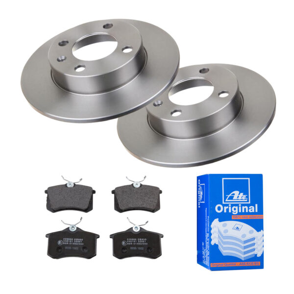 ATE Bremsesæt, skivebremser 142022371 bagaksel fuld 232mm 9mm for VAG SEAT SKODA