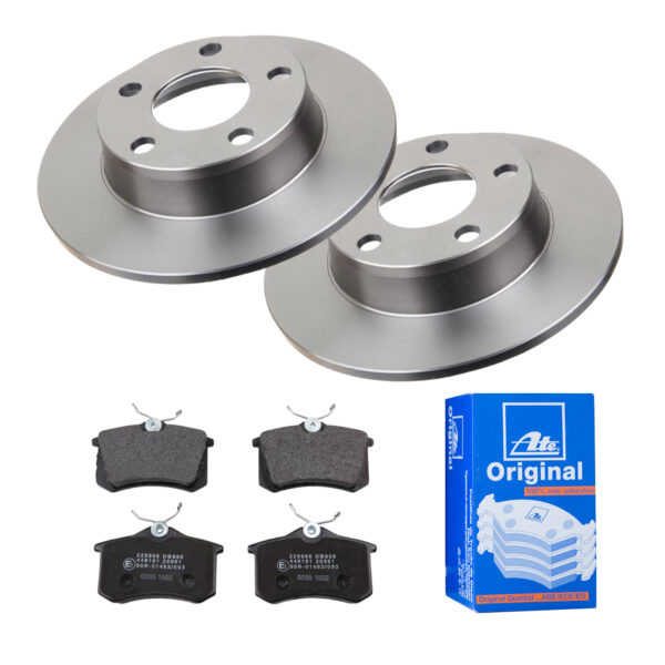 ATE Bremsesæt, skivebremser 142022392 bagaksel fuld 255mm 10mm for VAG SKODA