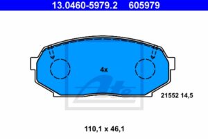 ATE Bremsesæt, skivebremser 142022421 foraksel ventileret 235mm 18mm for MAZDA