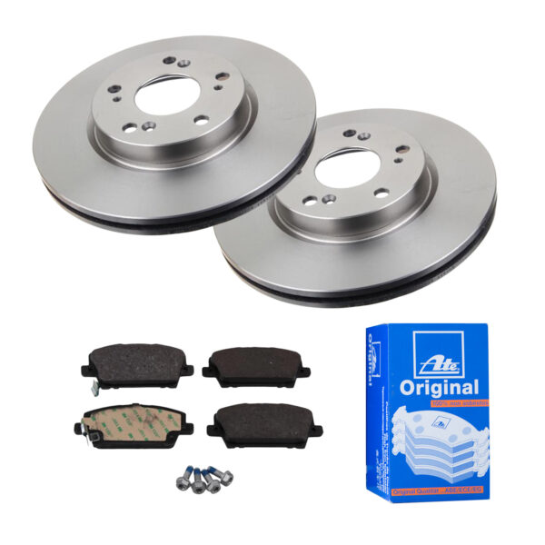 ATE Bremsesæt, skivebremser 142022525 foraksel ventileret 282mm 23mm for HONDA