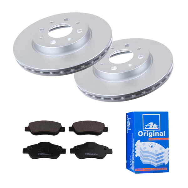 ATE Bremsesæt, skivebremser 142022534 foraksel ventileret 240mm 20mm for FORD FIAT