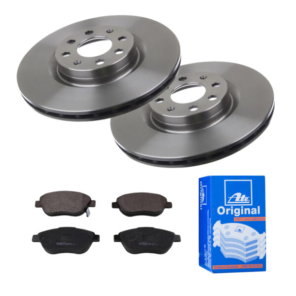 ATE Bremsesæt, skivebremser 142022544 foraksel ventileret 284mm 22mm for OPEL FIAT VAUXHALL