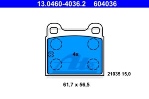 ATE Bremsesæt, skivebremser 142022552 bagaksel fuld 279mm 10mm for MERCEDES-BENZ