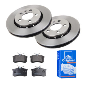 ATE Bremsesæt, skivebremser 142022585 bagaksel ventileret 256mm 22mm for PEUGEOT CITROËN VAG SEAT SKODA