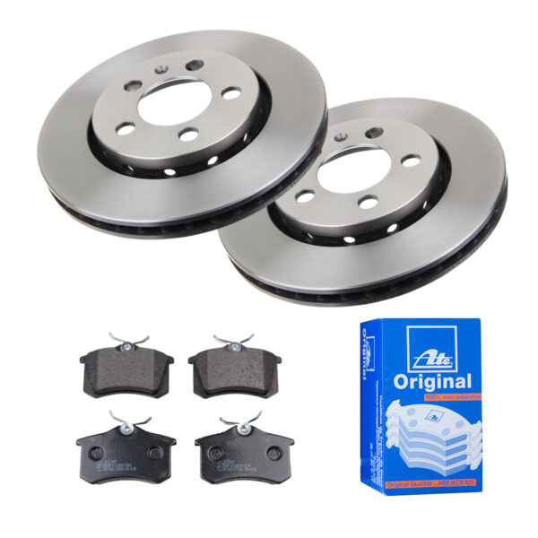 ATE Bremsesæt, skivebremser 142022585 bagaksel ventileret 256mm 22mm for PEUGEOT CITROËN VAG SEAT SKODA
