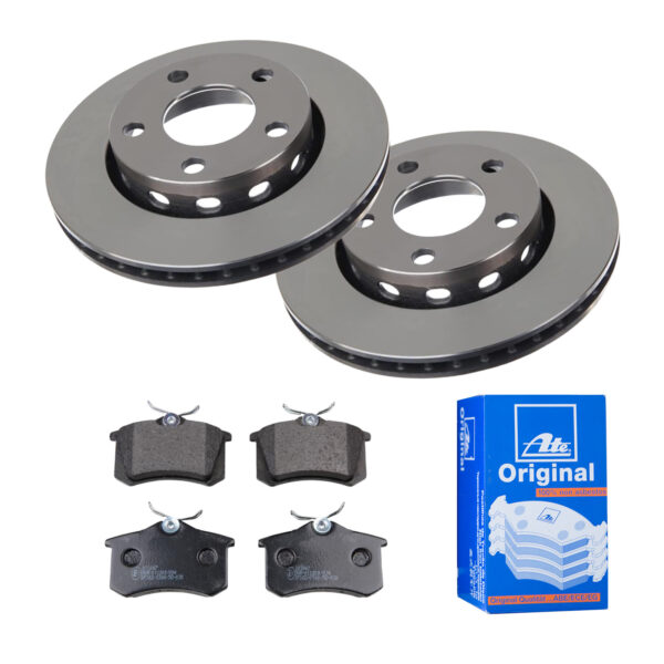 ATE Bremsesæt, skivebremser 142022616 bagaksel ventileret 256mm 22mm for PEUGEOT CITROËN VAG SKODA SEAT