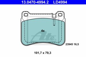 ATE Bremsesæt, skivebremser 142022622 foraksel perforeret/ventileret 330mm 28mm for MERCEDES-BENZ