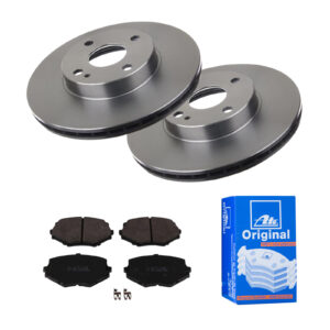 ATE Bremsesæt, skivebremser 142022633 foraksel ventileret 255mm 20mm for MAZDA