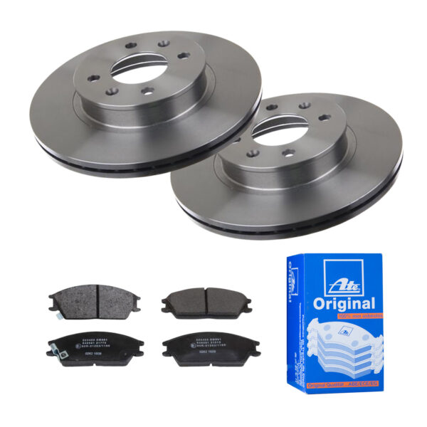 ATE Bremsesæt, skivebremser 142022671 foraksel ventileret 256mm 19mm for HYUNDAI KIA