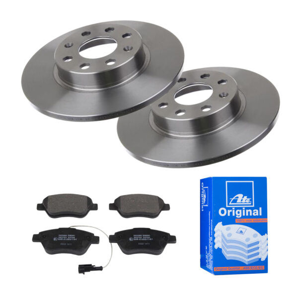 ATE Bremsesæt, skivebremser 142022728 foraksel fuld 257mm 12mm for VAUXHALL FIAT OPEL