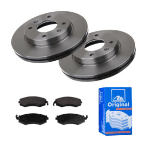 ATE Bremsesæt, skivebremser 142022744 foraksel ventileret 257mm 24mm for KIA HYUNDAI NISSAN DAEWOO