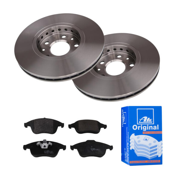 ATE Bremsesæt, skivebremser 142022779 foraksel ventileret 296mm 26mm for RENAULT