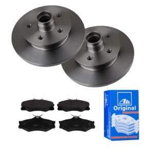 ATE Bremsesæt, skivebremser 142022806 foraksel fuld 258mm 16mm for VAG