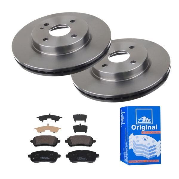 ATE Bremsesæt, skivebremser 142022836 foraksel ventileret 258mm 23mm for DAIHATSU SUZUKI MAZDA