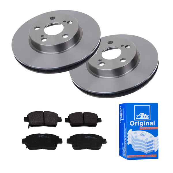 ATE Bremsesæt, skivebremser 142022855 foraksel ventileret 255mm 22mm for TOYOTA