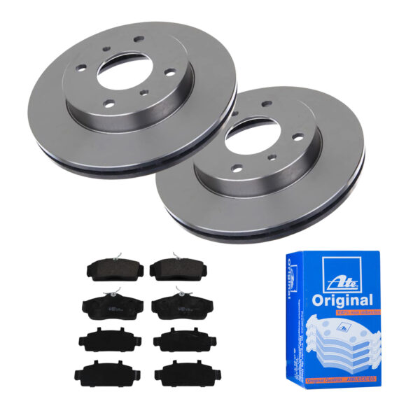 ATE Bremsesæt, skivebremser 142022925 foraksel ventileret 257mm 22mm for NISSAN