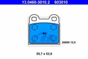 ATE Bremsesæt, skivebremser 142023007 foraksel fuld 238mm 11mm for STEINBOCK DAF VAUXHALL OPEL VOLVO TALBOT SAAB NSU VAG